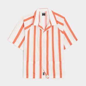 Todd Snyder Striped Raglan Sleeve Shirt in Orange (brand new w/ tags)